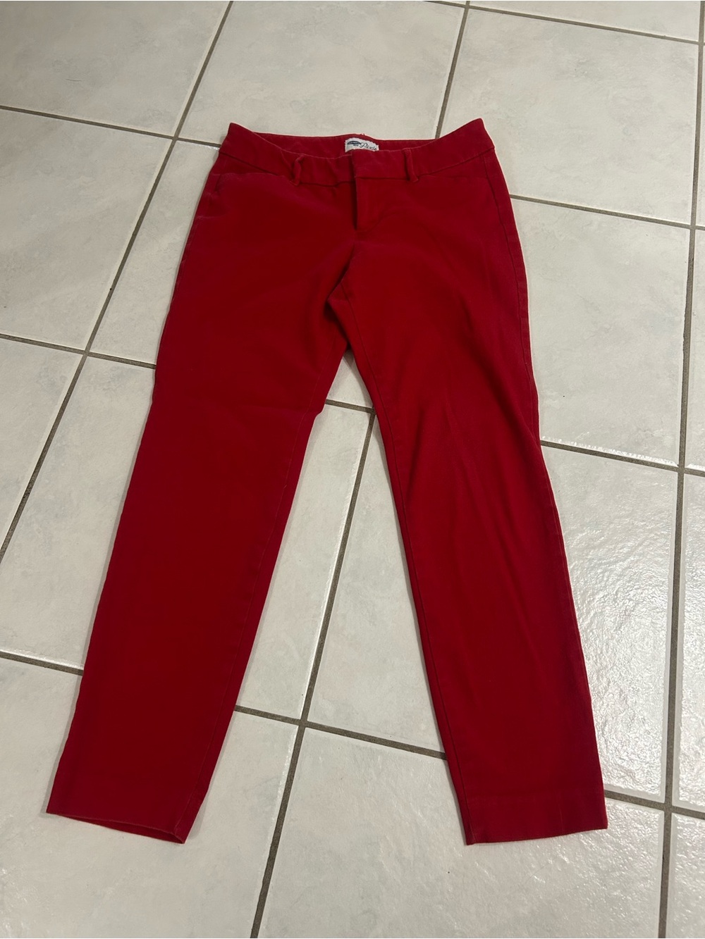 Old Navy Women's Pixie Red Straight-Leg Pants